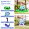 Blue 5-in-1 Outdoor Swing Set with Saucer Swing Climbing Ladder and Basketball Hoop